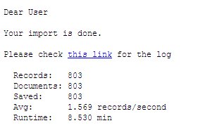 Import Info